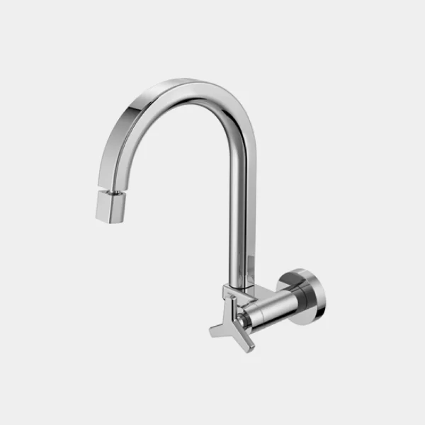 Torneira bica alta de parede para cozinha DocolCity cromado Cod. 00876606