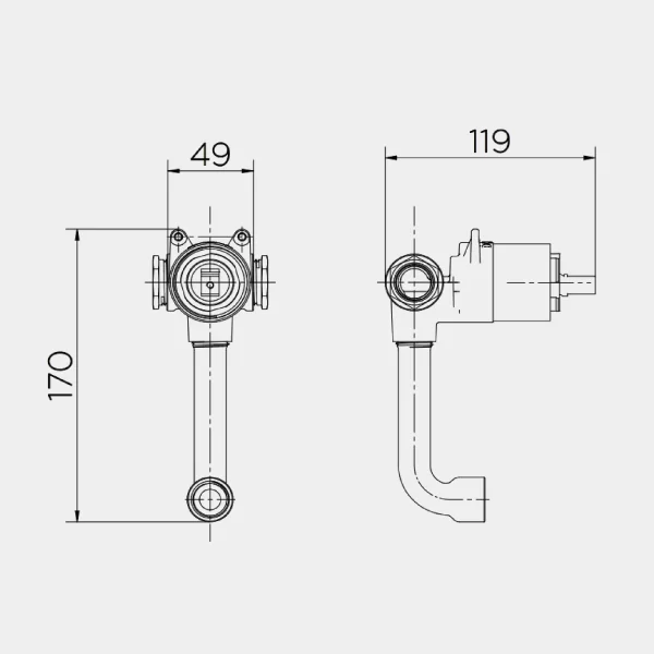 Base Misturador Monocomando Ducha Higiênica 1/2" 3/4" Alta Pressão / Baixa Pressão Docol - Imagem 2