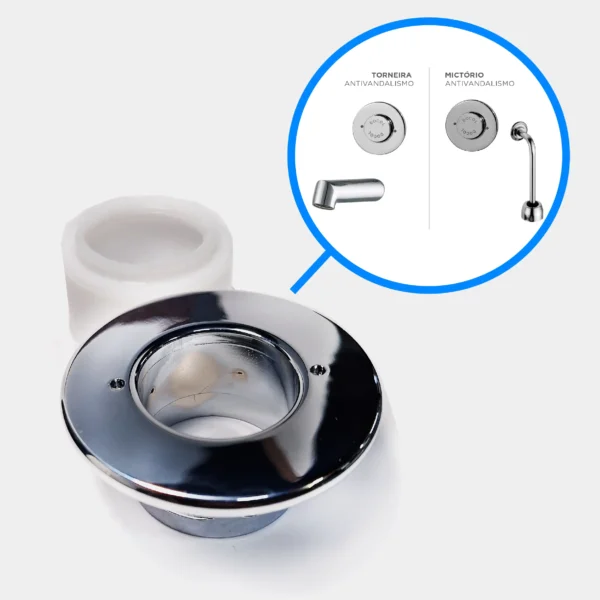 Kit Flange Bucha Docol Pressmatic Anti Vandalismo 179944006 - Imagem 3