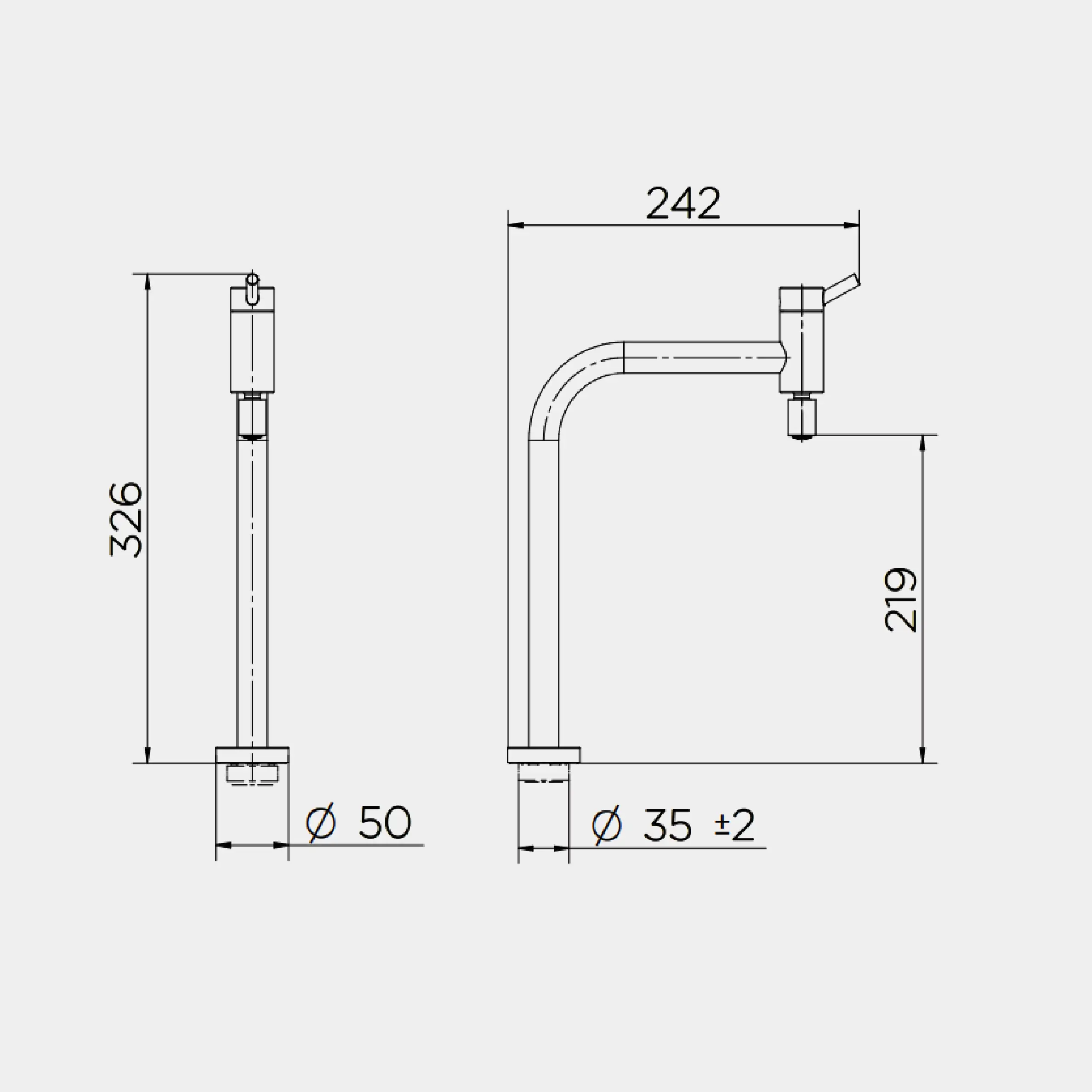 Torneira para cozinha bica móvel 90° Lóggica Docol - Imagem 2
